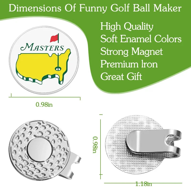 Premium Magnetic Golf Ball Marker & Hat Clip